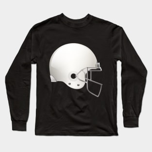 Original Football Helmet In White Color Long Sleeve T-Shirt